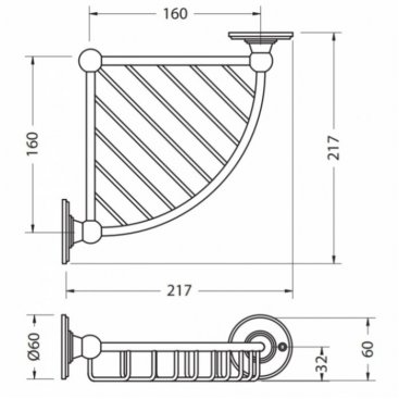 Полка Burlington A21 CHR хром