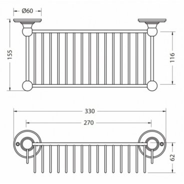 Полка Burlington A23 CHR хром