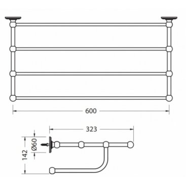 Полка Burlington A46 CHR хром