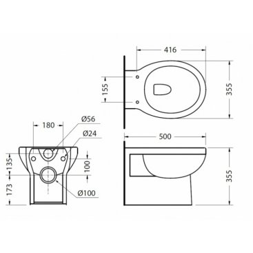 Унитаз подвесной Burlington P10