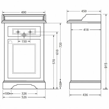 Мебель для ванной Burlington Classic FC8W-R