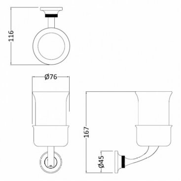 Стакан Burlington Guild GU003C хром