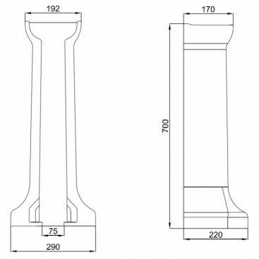 Раковина Burlington Guild GU0621SCW с пьедесталом GU0101CW