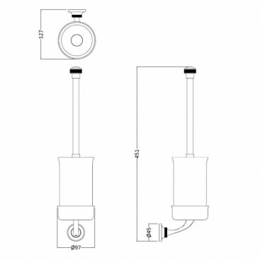 Ершик Burlington Guild GU025C хром