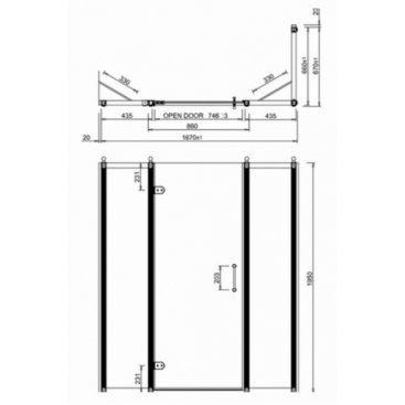 Душевой уголок Burlington Hinged Door C17+C21+C17+C11