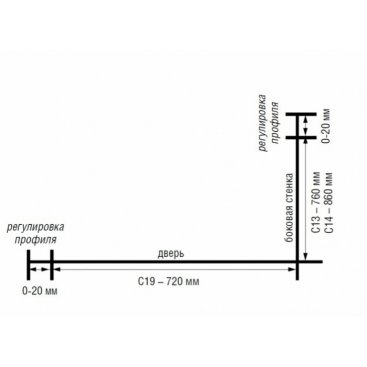 Душевой уголок Burlington Hinged Door C19+C13