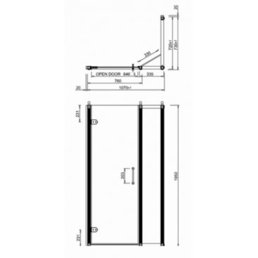 Душевой уголок Burlington Hinged Door C16+C20+C12