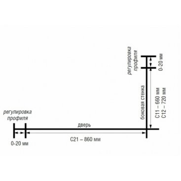 Душевой уголок Burlington Hinged Door C21+C11