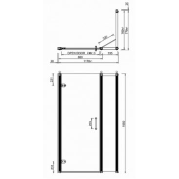 Душевой уголок Burlington Hinged Door C16+C21+C13