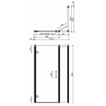 Душевой уголок Burlington Hinged Door C16+C21+C14