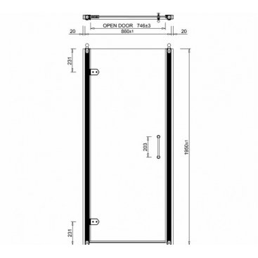 Душевая дверь Burlington Hinged Door C21