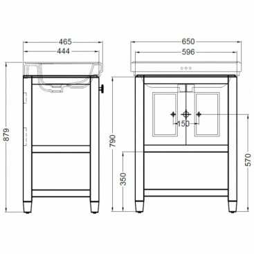 Мебель для ванной Burlington Riviera RIVF650W-R+RIV2