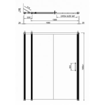 Душевая дверь Burlington Slider C8S+C15