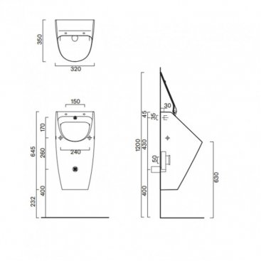 Писсуар Catalano Comfort 0932640001