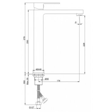 Смеситель для раковины Ceramica Nova Cubic 70012CH