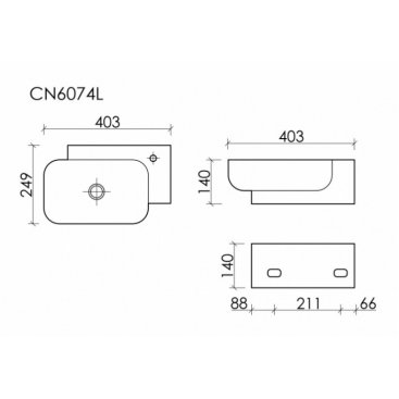 Раковина Ceramica Nova Element CN6074L