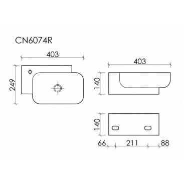 Раковина Ceramica Nova Element CN6074R