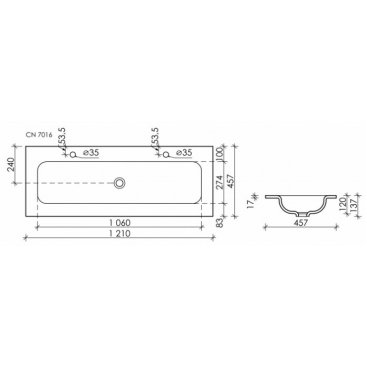 Раковина Ceramica Nova Element CN7016