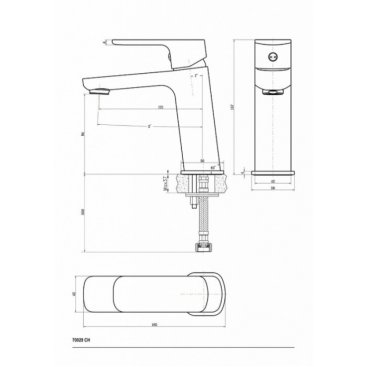 Смеситель для раковины Ceramica Nova Exellence 70029CH