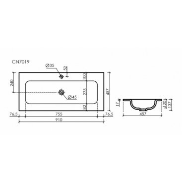 Раковина Ceramicanova Grace CN7019MB