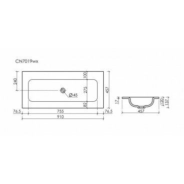 Раковина Ceramicanova Grace CN7019MBwx