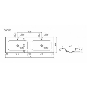 Раковина Ceramicanova Grace CN7023MB