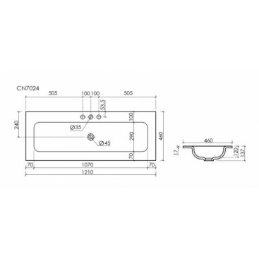 Раковина Ceramicanova Grace CN7024MB