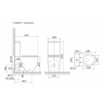 Унитаз Ceramicanova Metropol CN4001TMB