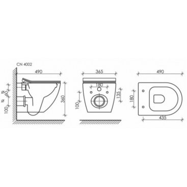 Унитаз подвесной Ceramica Nova Metropol CN4002MB