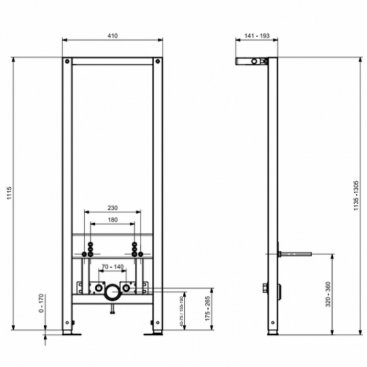 Инсталляция для биде Cersanit Aqua 63385