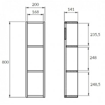 Мебель для ванной Cersanit Moduo Slim 50 см