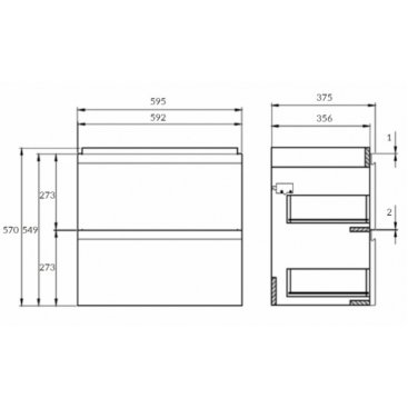 Мебель для ванной Cersanit Moduo Slim 60 см