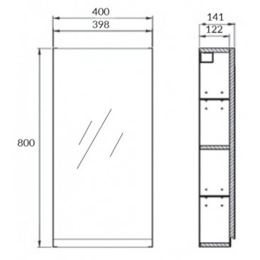 Мебель для ванной Cersanit Moduo Slim 80 см