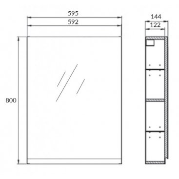 Мебель для ванной Cersanit Moduo Slim 80 см