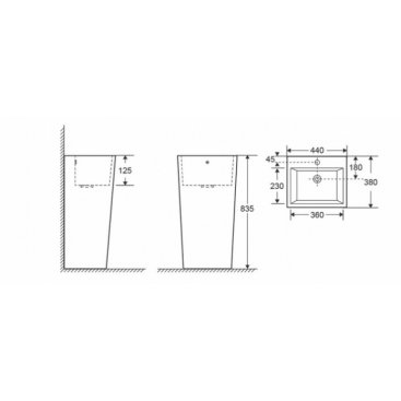 Раковина CeruttiSpa Vito CT7663