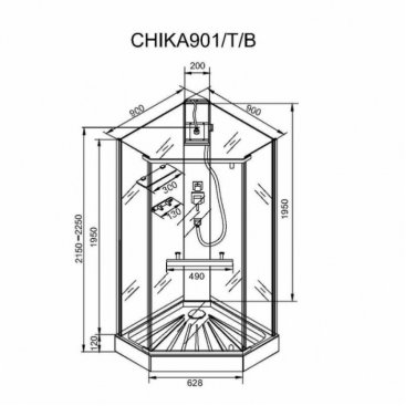 Душевая кабина CeruttiSpa Chika 9095