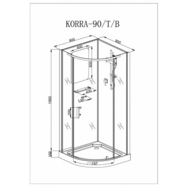 Душевая кабина CeruttiSpa Korra 90B