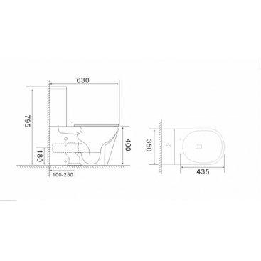 Унитаз-компакт CeruttiSpa Piera Tornado CT10560