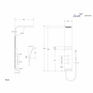 Душевая панель CeruttiSpa Sella S CT8990