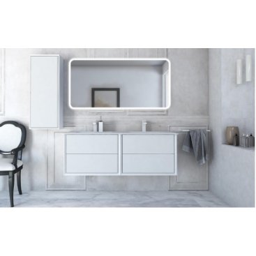 Тумба с раковиной Cezares Bellagio 140-2 Bianco Opaco