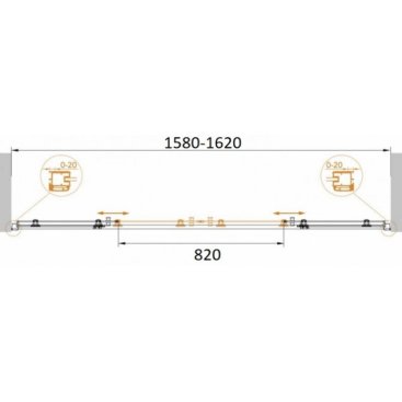 Душевая дверь Cezares ANIMA-W-BF-2-160