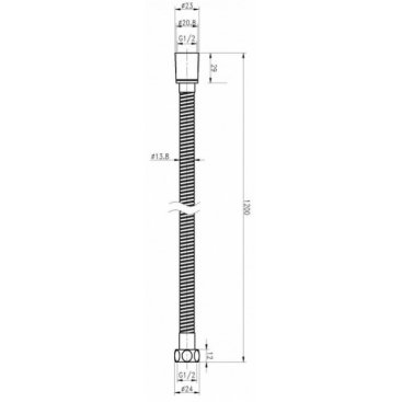 Душевой шланг Cezares CZR-FMM-120-NOP