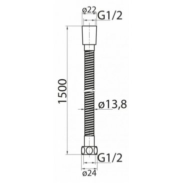 Душевой шланг Cezares CZR-U-FMDC-150-02