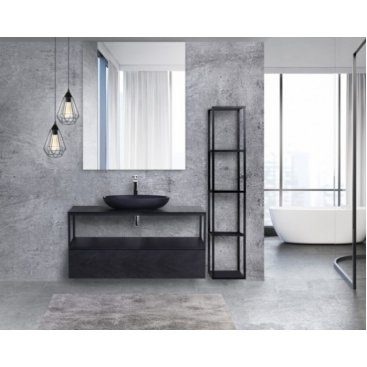 Мебель для ванной Cezares Cadro 100 Nero со столешницей