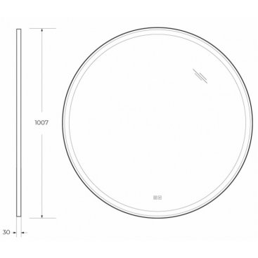 Зеркало Cezares Cadro CZR-SPC-CADRO-1000-LED-TCH-WARM