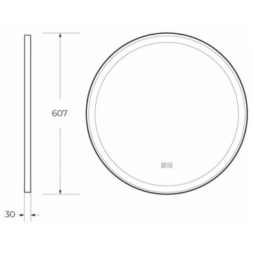 Зеркало Cezares Cadro CZR-SPC-CADRO-600-LED-TCH-WARM