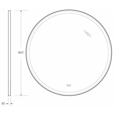 Зеркало Cezares Cadro CZR-SPC-CADRO-900-LED-TCH-WARM