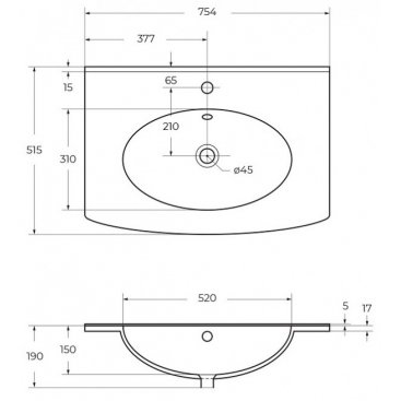 Раковина мебельная Cezares Comfort 50132