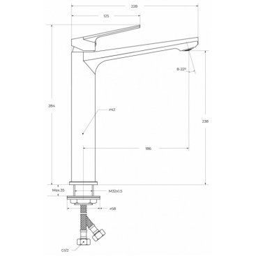 Смеситель для раковины Cezares COMFORT-LC-01-W0