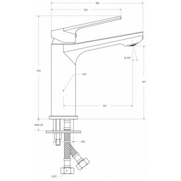 Смеситель для раковины Cezares COMFORT-LS-01-W0